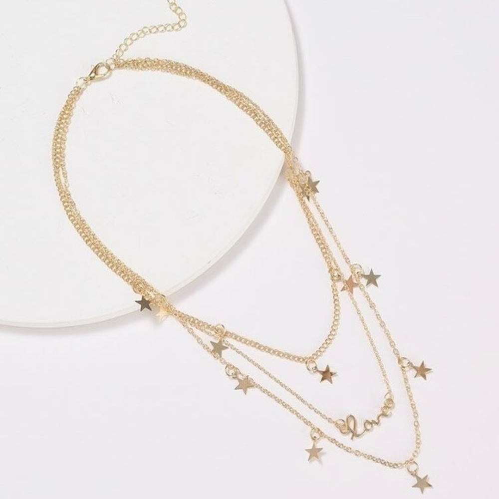 3/$30 💛 Love and Stars Layered Necklace - Picture 6 of 7